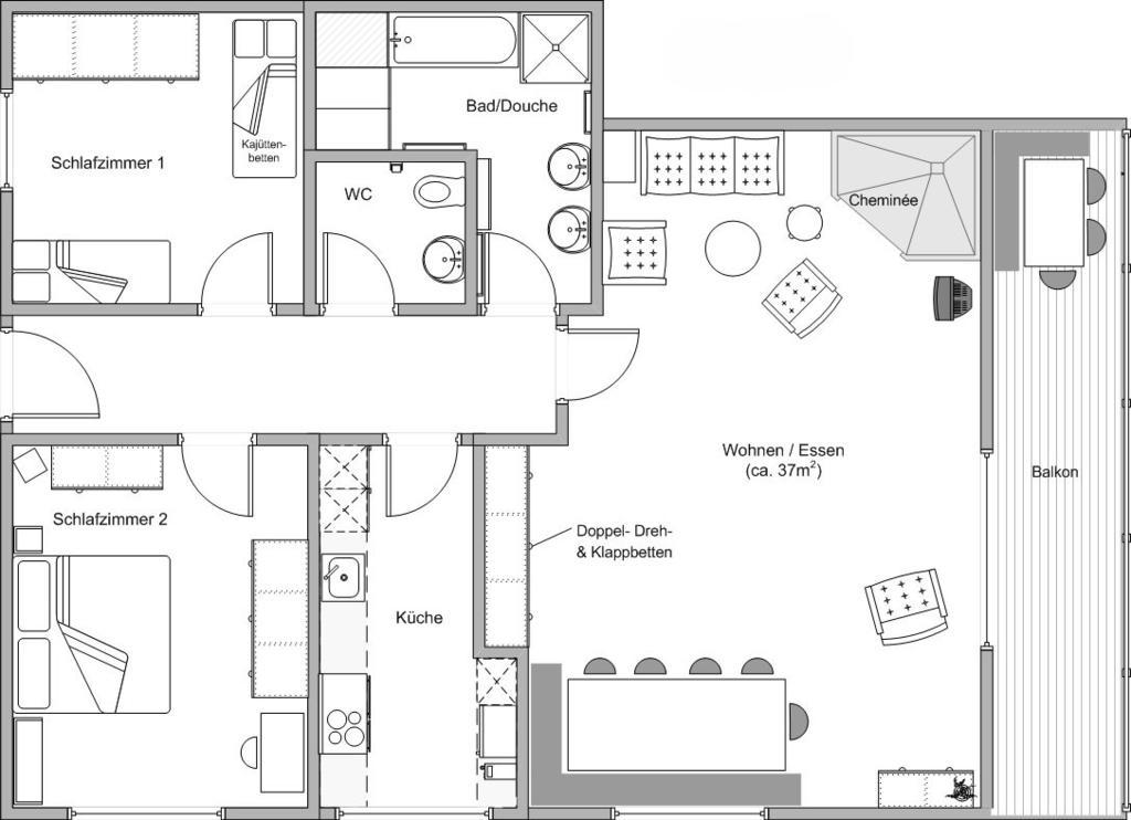 Ferienwohnung Arcula Flims Zimmer foto